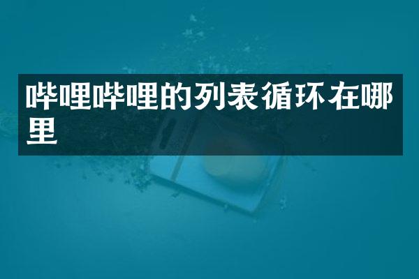 哔哩哔哩的列表循环在哪里