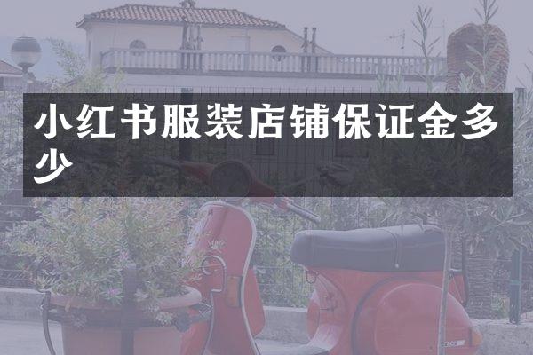 小红书服装店铺保证金多少