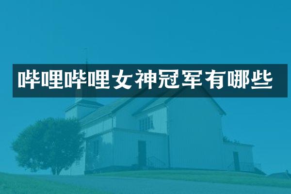 哔哩哔哩女神冠军有哪些
