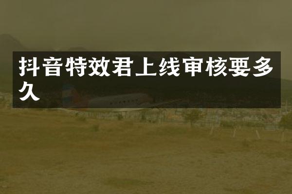 抖音特效君上线审核要多久