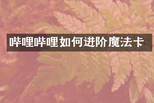 哔哩哔哩如何进阶魔法卡