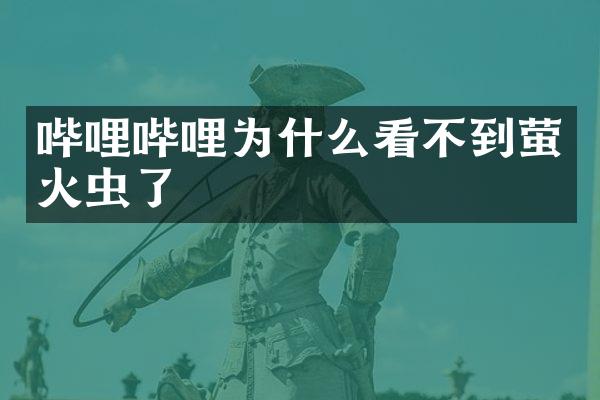 哔哩哔哩为什么看不到萤火虫了