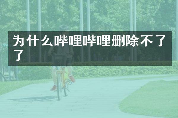 为什么哔哩哔哩删除不了了