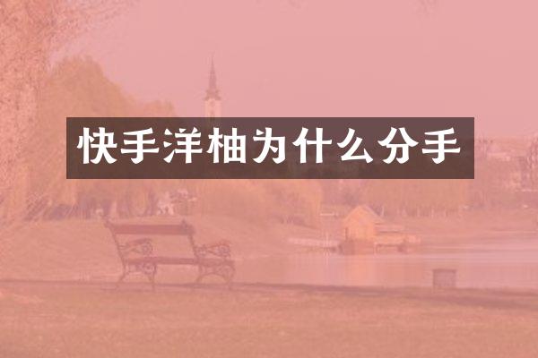 快手洋柚为什么分手