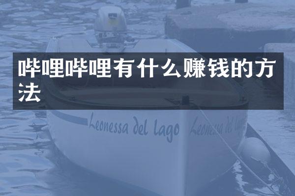 哔哩哔哩有什么赚钱的方法
