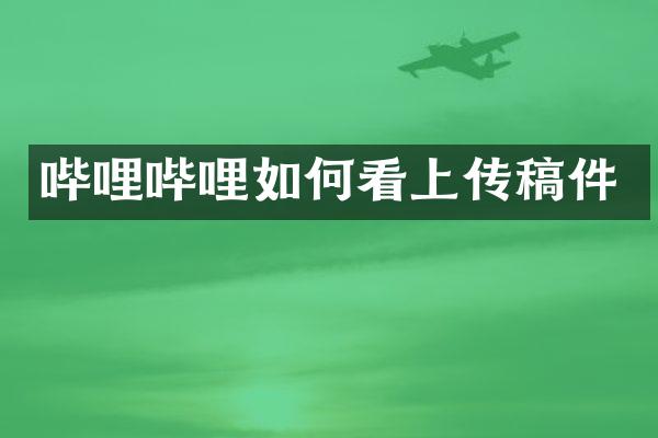 哔哩哔哩如何看上传稿件