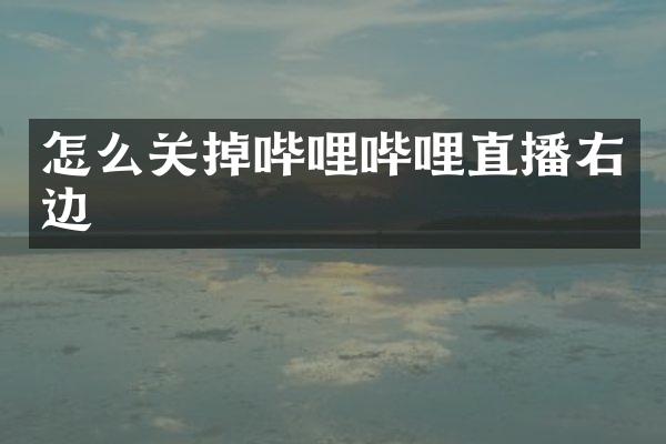 怎么关掉哔哩哔哩直播右边