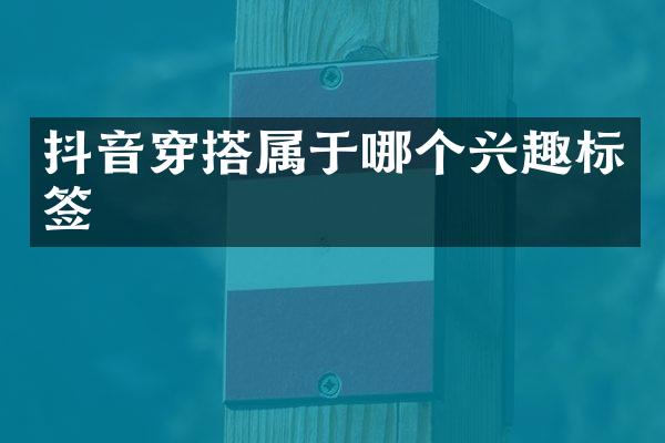 抖音穿搭属于哪个兴趣标签