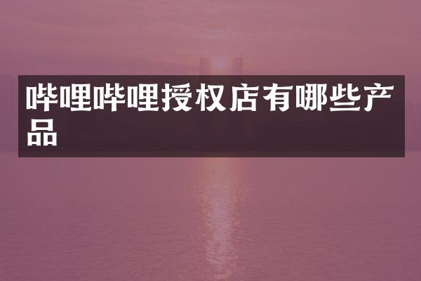 哔哩哔哩授权店有哪些产品