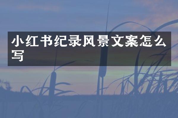 小红书纪录风景文案怎么写