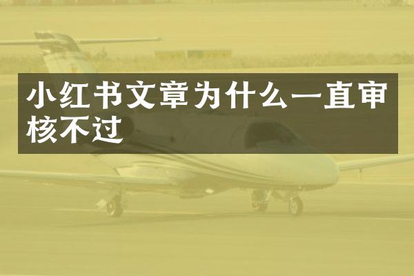 小红书文章为什么一直审核不过