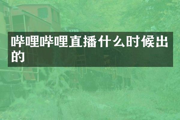 哔哩哔哩直播什么时候出的