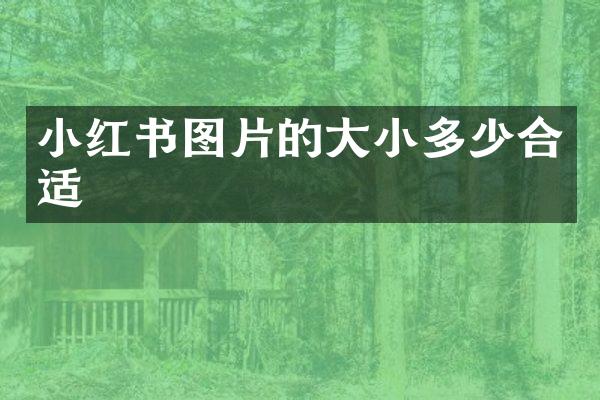 小红书图片的大小多少合适