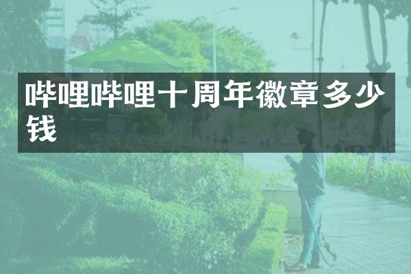 哔哩哔哩十周年徽章多少钱
