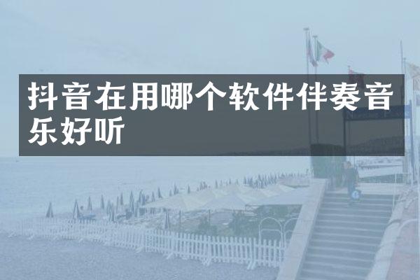 抖音在用哪个软件伴奏音乐好听