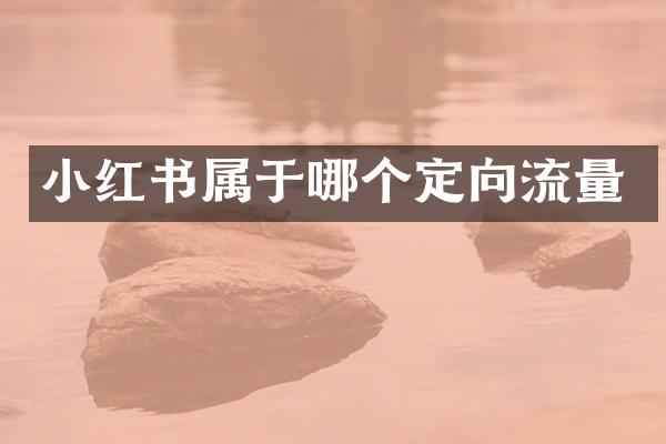 小红书属于哪个定向流量