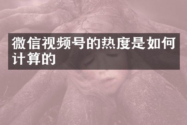 微信视频号的热度是如何计算的