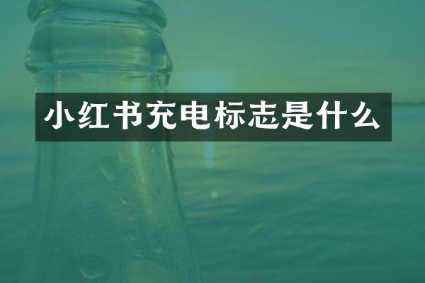 小红书充电标志是什么