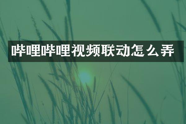 哔哩哔哩视频联动怎么弄