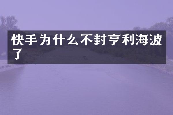 快手为什么不封亨利海波了
