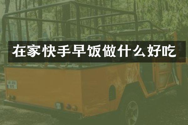 在家快手早饭做什么好吃