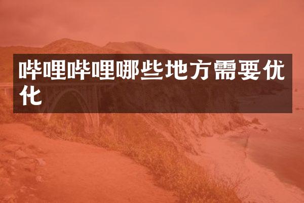 哔哩哔哩哪些地方需要优化