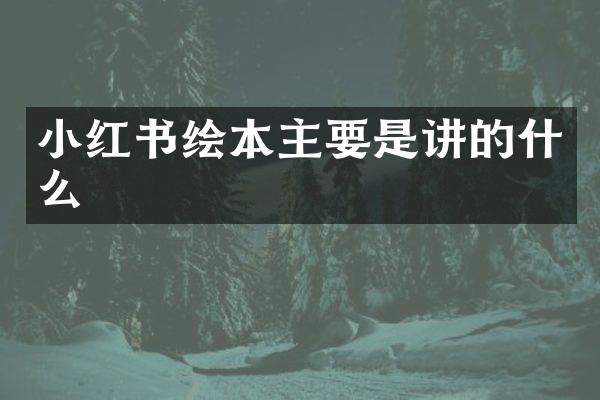 小红书绘本主要是讲的什么