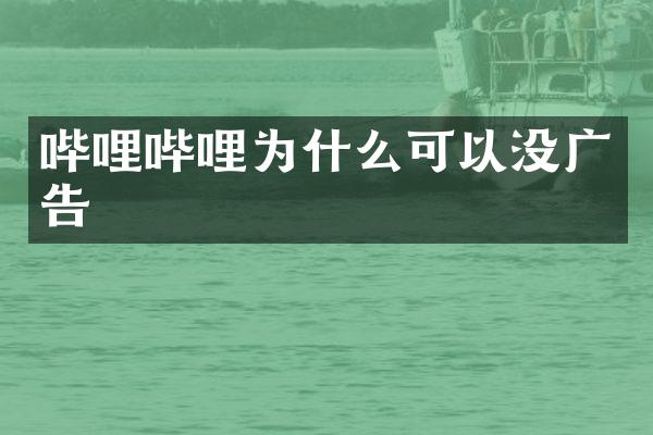 哔哩哔哩为什么可以没广告