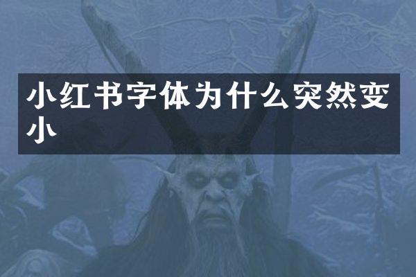 小红书字体为什么突然变小