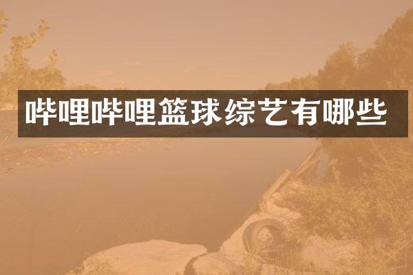 哔哩哔哩篮球综艺有哪些