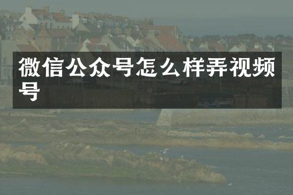 微信公众号怎么样弄视频号
