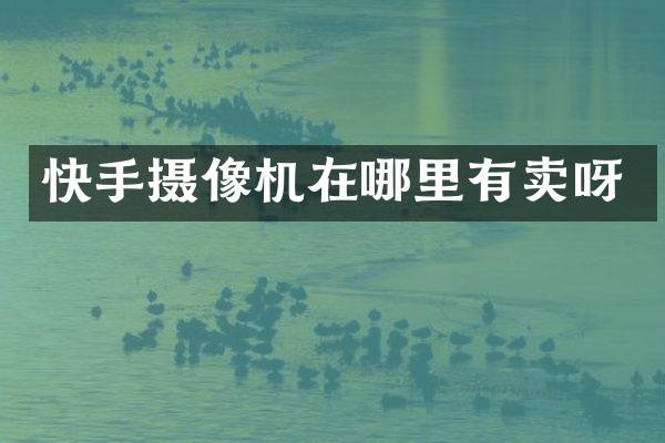 快手摄像机在哪里有卖呀
