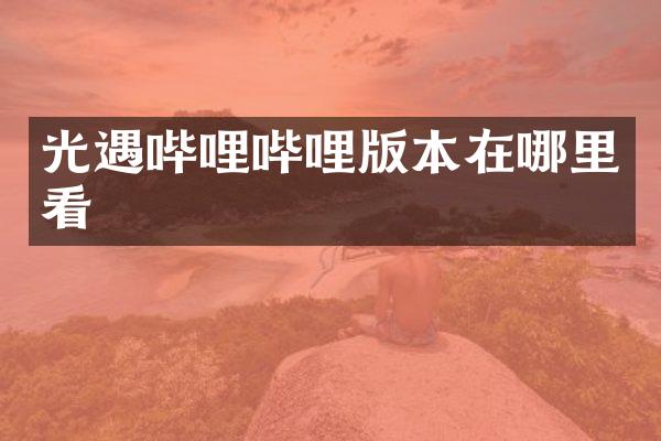 光遇哔哩哔哩版本在哪里看