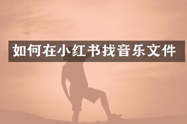 如何在小红书找音乐文件