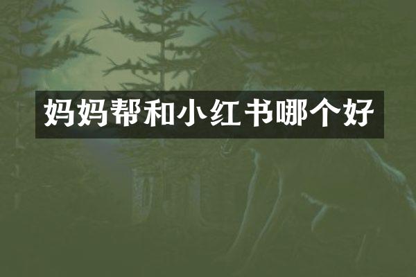 妈妈帮和小红书哪个好