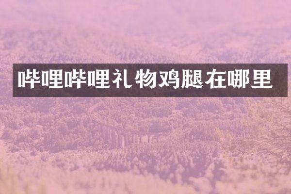 哔哩哔哩礼物鸡腿在哪里