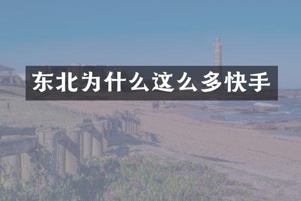 东北为什么这么多快手