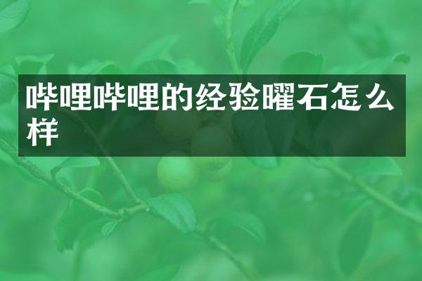 哔哩哔哩的经验曜石怎么样