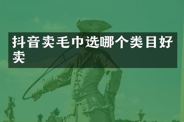 抖音卖毛巾选哪个类目好卖