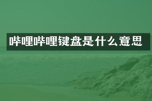 哔哩哔哩键盘是什么意思