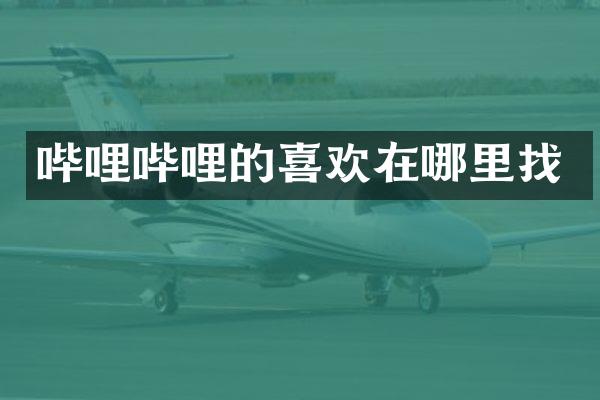 哔哩哔哩的喜欢在哪里找
