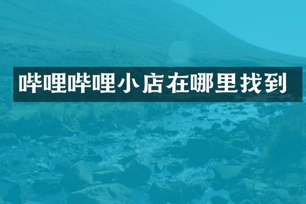 哔哩哔哩小店在哪里找到