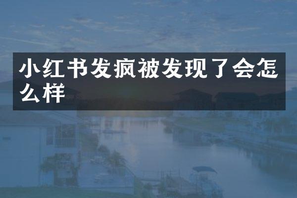 小红书发疯被发现了会怎么样