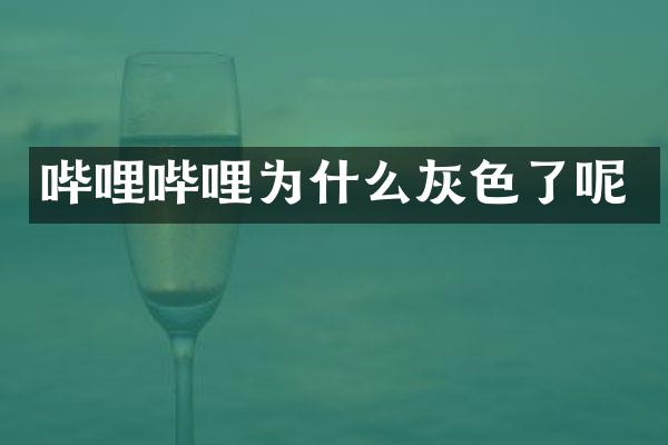 哔哩哔哩为什么灰色了呢