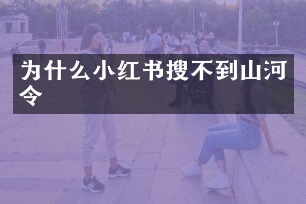 为什么小红书搜不到山河令