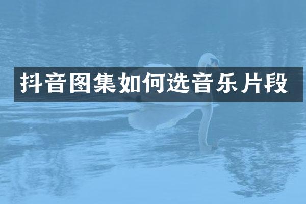 抖音图集如何选音乐片段