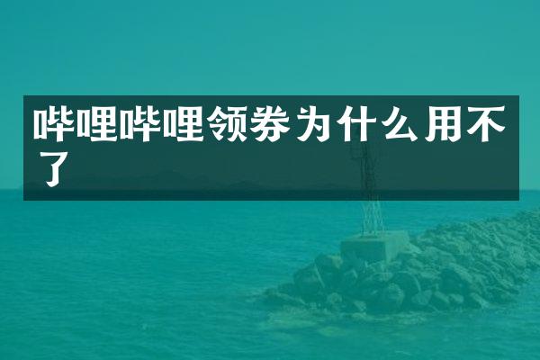 哔哩哔哩领券为什么用不了