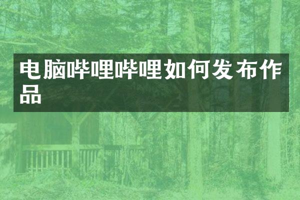 电脑哔哩哔哩如何发布作品