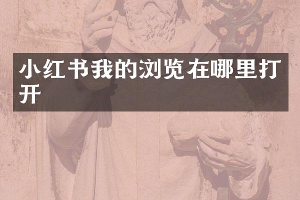 小红书我的浏览在哪里打开
