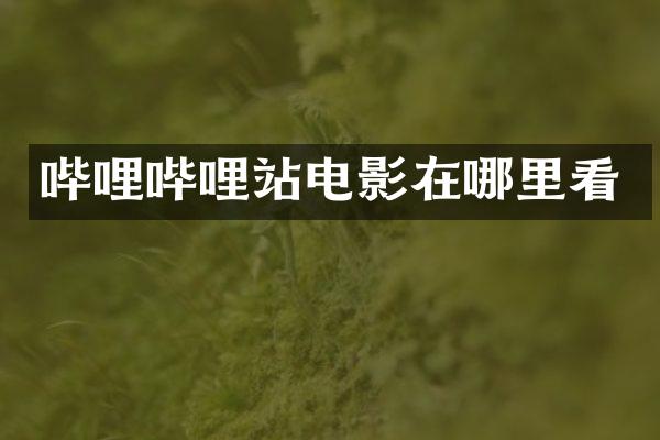 哔哩哔哩站电影在哪里看